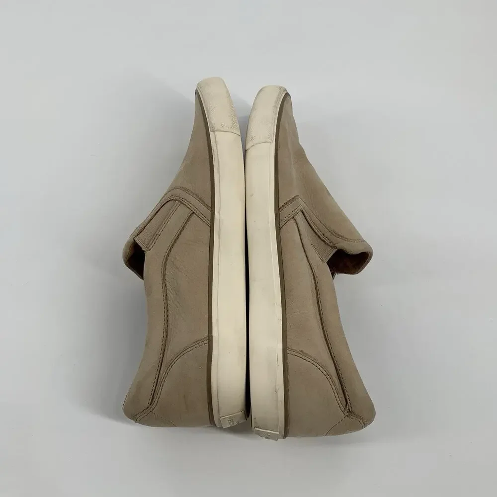 Coach Powers Slip On Suede Leather Casual Loafers Size 9 D Mens Cream Beige - Picture 5 of 9